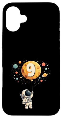 9. Geburtstag Kleiner Astronaut Weltraum Party 9 Jahre Alt Hülle für iPhone 16 Plus von Niedliche Astronauten Weltraum Geburtstags Designs