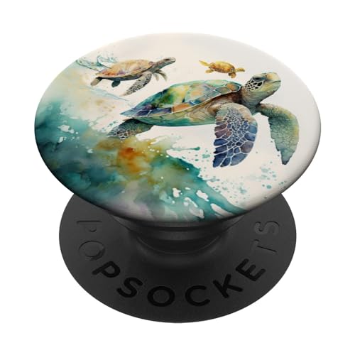Niedliche Meeresschildkröten PopSockets Klebender PopGrip - Schwarz - Handy-Halter - Nautisch - Tierdruck Niedliche Meeresschildkröten PopSockets Klebender PopGrip - Schwarz - Handy-Halter - Nautisch - Tierdruck von Niedliche Meeresschildkröten