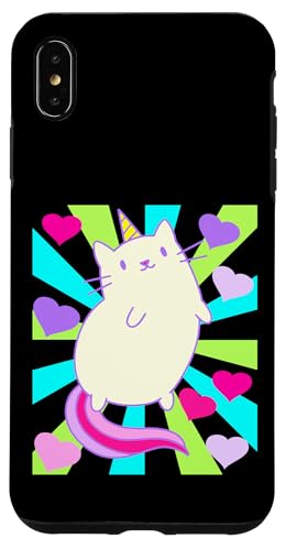 Einhorn Einhörner Retro Katze Katzen Vintage 80er 90er Kind Hülle für iPhone XS Max Einhorn Einhörner Retro Katze Katzen Vintage 80er 90er Kind Hülle für iPhone XS Max von Niedliche Tiere für Kinder