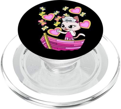 Frühling Sommer Katze Katzen Boot Abenteuer Reise Kinder PopSockets PopGrip für MagSafe Frühling Sommer Katze Katzen Boot Abenteuer Reise Kinder PopSockets PopGrip für MagSafe von Niedliche Tiere für Kinder