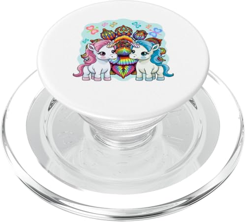 Kinder Kind Einhorn Einhörner Pferd Pferde Baby Mädchen 80er PopSockets PopGrip für MagSafe Kinder Kind Einhorn Einhörner Pferd Pferde Baby Mädchen 80er PopSockets PopGrip für MagSafe von Niedliche Tiere für Kinder