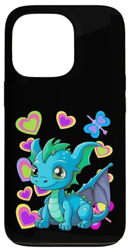 Kinder Kind Kleinkinder Retro 80er Herzen Drache Drachen Hülle für iPhone 13 Pro Kinder Kind Kleinkinder Retro 80er Herzen Drache Drachen Hülle für iPhone 13 Pro von Niedliche Tiere für Kinder