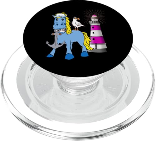 Kinder Kind Pferd Pferde Leuchtturm Möwen Seefahrt maritim PopSockets PopGrip für MagSafe Kinder Kind Pferd Pferde Leuchtturm Möwen Seefahrt maritim PopSockets PopGrip für MagSafe von Niedliche Tiere für Kinder