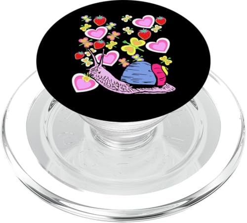 Kinder Kind Retro Herz Sommer Schnmecke Schnecken Erdbeere PopSockets PopGrip für MagSafe Kinder Kind Retro Herz Sommer Schnmecke Schnecken Erdbeere PopSockets PopGrip für MagSafe von Niedliche Tiere für Kinder