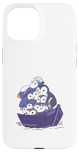 Lustig witzig spaßig Pinguin Pinguine Boot Boote Kinder Kind Hülle für iPhone 15 Lustig witzig spaßig Pinguin Pinguine Boot Boote Kinder Kind Hülle für iPhone 15 von Niedliche Tiere für Kinder