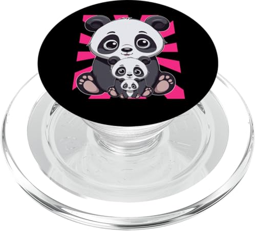 Panda Familie Pandabären Kinder Mädchen Jungen Kleinkind Bär PopSockets PopGrip für MagSafe Panda Familie Pandabären Kinder Mädchen Jungen Kleinkind Bär PopSockets PopGrip für MagSafe von Niedliche Tiere für Kinder