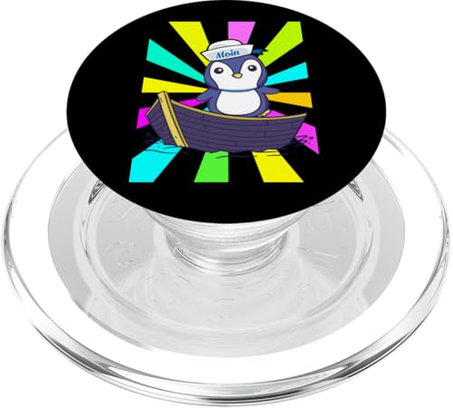 Pinguin Pinguine Seemänner Moin Boot Boote Käpten Kind 80er PopSockets PopGrip für MagSafe Pinguin Pinguine Seemänner Moin Boot Boote Käpten Kind 80er PopSockets PopGrip für MagSafe von Niedliche Tiere für Kinder