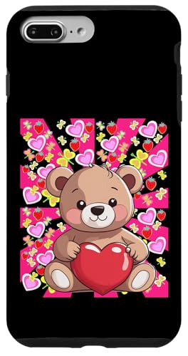 Retro 80er Sommer Kind Teddy Erdbeeren Vintage Herz Kinder Hülle für iPhone 7 Plus/8 Plus Retro 80er Sommer Kind Teddy Erdbeeren Vintage Herz Kinder Hülle für iPhone 7 Plus/8 Plus von Niedliche Tiere für Kinder