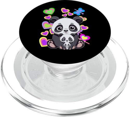 Retro Bär Panda Pandabär Kinder Teenie Teenager Mädchen Kind PopSockets PopGrip für MagSafe Retro Bär Panda Pandabär Kinder Teenie Teenager Mädchen Kind PopSockets PopGrip für MagSafe von Niedliche Tiere für Kinder
