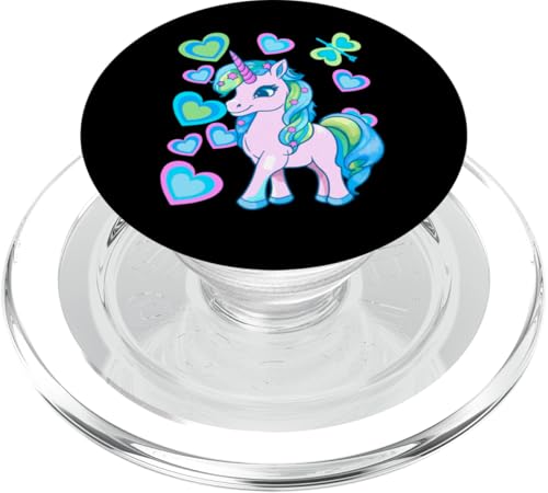 Retro Pferde Einhorn Kinder Kind Mädchen Teenager Teenies PopSockets PopGrip für MagSafe Retro Pferde Einhorn Kinder Kind Mädchen Teenager Teenies PopSockets PopGrip für MagSafe von Niedliche Tiere für Kinder