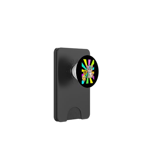 Sommer Katze Retro Küken Kinder Kind Katze Blume Hühner Baby PopSockets PopWallet für MagSafe von Niedliche Tiere für Kinder