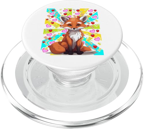 Sommer Kind Retro Füchse Kinder Füchse Vintage Erdbeeren PopSockets PopGrip für MagSafe Sommer Kind Retro Füchse Kinder Füchse Vintage Erdbeeren PopSockets PopGrip für MagSafe von Niedliche Tiere für Kinder