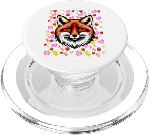 Sommer Retro Sommerzeit süßer Fuchs Füchse Kinder Kind 80er PopSockets PopGrip für MagSafe von Niedliche Tiere für Kinder