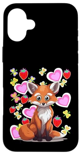 Sommer Sommerzeit Fuchs Füchse Kinder Retro 80er 90er Herzen Hülle für iPhone 16 Plus Sommer Sommerzeit Fuchs Füchse Kinder Retro 80er 90er Herzen Hülle für iPhone 16 Plus von Niedliche Tiere für Kinder