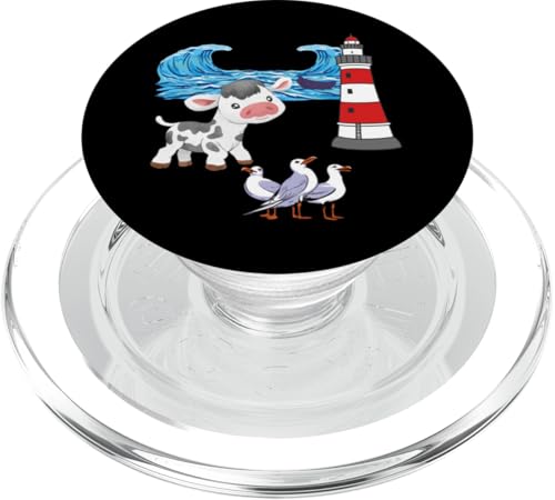 maritim Kind Leuchtturm Nordsee Ostsee Möwen Möwe Kinder PopSockets PopGrip für MagSafe von Niedliche Tiere für Kinder