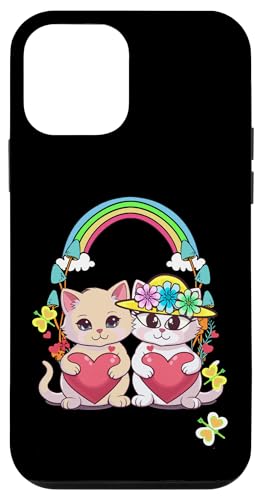niedliche Katzen Katze Kätzchen Valentin Kinder Herz Retro Hülle für iPhone 12 mini niedliche Katzen Katze Kätzchen Valentin Kinder Herz Retro Hülle für iPhone 12 mini von Niedliche Tiere für Kinder