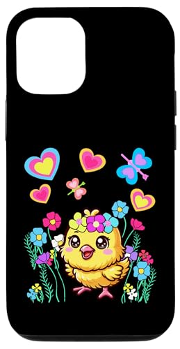 niedliches Hippie Küken bunt Ostern Huhn Retro 80er Kinder Hülle für iPhone 12/12 Pro niedliches Hippie Küken bunt Ostern Huhn Retro 80er Kinder Hülle für iPhone 12/12 Pro von Niedliche Tiere für Kinder