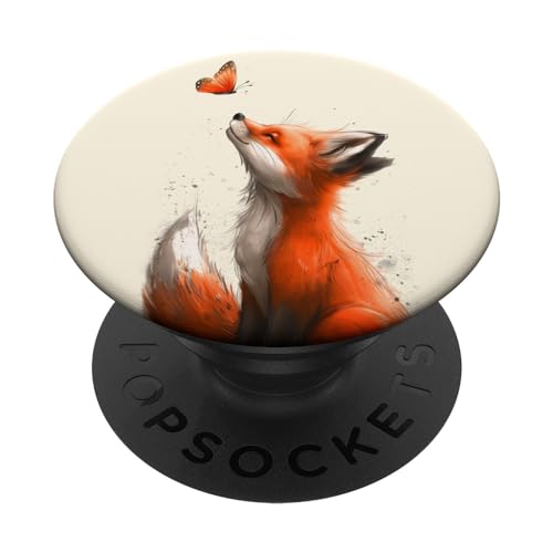 Fuchs und Schmetterling Waldbewohner Fuchsliebhaber PopSockets Klebender PopGrip Fuchs und Schmetterling Waldbewohner Fuchsliebhaber PopSockets Klebender PopGrip von Niedlicher Fuchs Waldtiere