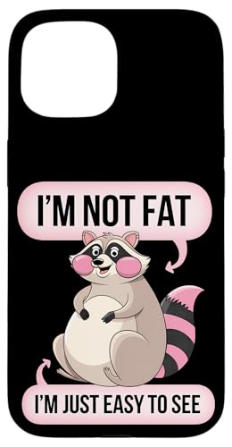Lustiger Waschbär Mollig Tier Humor Gemütlich Faul Hülle für iPhone 15 von Niedlicher Waschbär Tierliebhaber Humor Geschenk