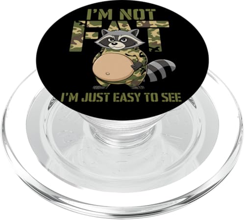 Lustiger Waschbär Mollig Tier Humor Gemütlich Faul PopSockets PopGrip für MagSafe von Niedlicher Waschbär Tierliebhaber Humor Geschenk