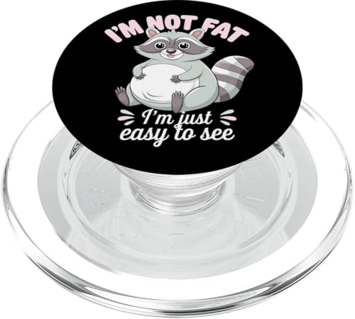 Lustiger Waschbär Mollig Tier Humor Gemütlich Faul PopSockets PopGrip für MagSafe von Niedlicher Waschbär Tierliebhaber Humor Geschenk