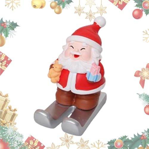 Niesel Handy-Ständer – Weihnachts-Telefonhalterung, tragbare Weihnachts-Telefonhalterung, Harz-Figur, Handy-Unterstützung für Smartphones von Niesel