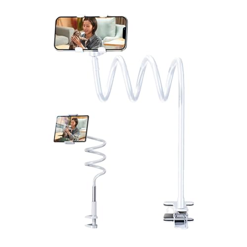 Niesel Tischhalterung, Handy-Ständer, 360-Grad-Rotation, Handy-Clip-Halterung, passend für Tablets unter 26,7 cm, flexible lange Armhalterung, um ein Verrutschen des Tablets zu verhindern Niesel Tischhalterung, Handy-Ständer, 360-Grad-Rotation, Handy-Clip-Halterung, passend für Tablets unter 26,7 cm, flexible lange Armhalterung, um ein Verrutschen des Tablets zu verhindern von Niesel