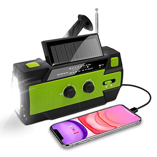 Nigecue Solar Radio, Tragbar Kurbelradio Dynamo Radio mit AM/FM, Eingebaute 4000mAh Wiederaufladbare Batterie, 4 Modi LED Taschenlampe, LED Leselampe mit Bewegungssensor, SOS-Alarm für Notfall Ourdoor Nigecue Solar Radio, Tragbar Kurbelradio Dynamo Radio mit AM/FM, Eingebaute 4000mAh Wiederaufladbare Batterie, 4 Modi LED Taschenlampe, LED Leselampe mit Bewegungssensor, SOS-Alarm für Notfall Ourdoor von Nigecue