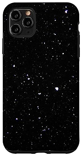 Hülle für iPhone 11 Pro Max Schnee-Punkte, weiß auf schwarzem Hintergrund von Night Wallpapers