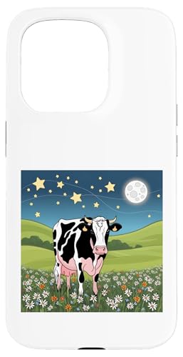 Kuh in Sternenwiese - Traumhafte Nachtszene Hülle für iPhone 15 Pro Kuh in Sternenwiese - Traumhafte Nachtszene Hülle für iPhone 15 Pro von NightWhirl Creations