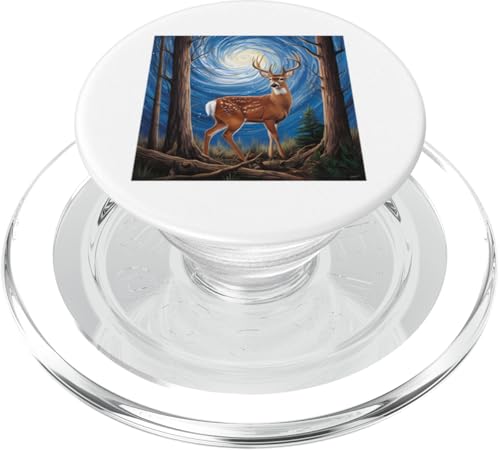 Majestätischer Hirsch unter Sternenhimmel PopSockets PopGrip für MagSafe Majestätischer Hirsch unter Sternenhimmel PopSockets PopGrip für MagSafe von NightWhirl Creations