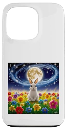 Mondscheinhase im Blumenfeld, bezaubernde Nachtszene Hülle für iPhone 13 Pro Mondscheinhase im Blumenfeld, bezaubernde Nachtszene Hülle für iPhone 13 Pro von NightWhirl Creations