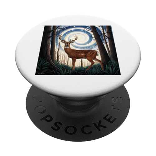 Mystisches Reh unter Sternennacht PopSockets Klebender PopGrip Mystisches Reh unter Sternennacht PopSockets Klebender PopGrip von NightWhirl Creations