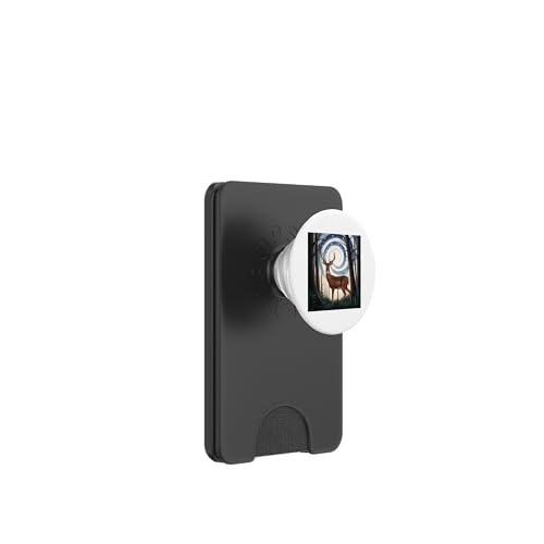 Mystisches Reh unter Sternennacht PopSockets PopWallet für MagSafe Mystisches Reh unter Sternennacht PopSockets PopWallet für MagSafe von NightWhirl Creations