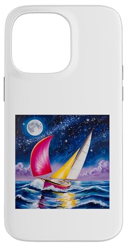Segeln unter Sternen - Moonlit Ocean Adventure Hülle für iPhone 14 Pro Max Segeln unter Sternen - Moonlit Ocean Adventure Hülle für iPhone 14 Pro Max von NightWhirl Creations