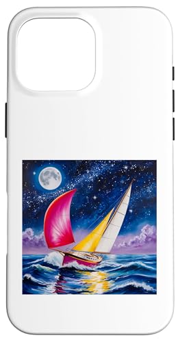 Segeln unter Sternen - Moonlit Ocean Adventure Hülle für iPhone 16 Pro Max von NightWhirl Creations