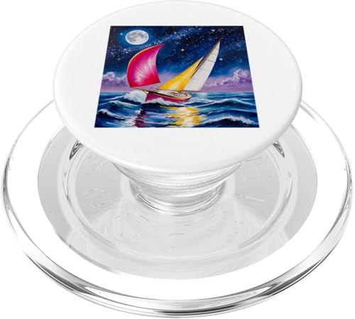 Segeln unter Sternen - Moonlit Ocean Adventure PopSockets PopGrip für MagSafe Segeln unter Sternen - Moonlit Ocean Adventure PopSockets PopGrip für MagSafe von NightWhirl Creations