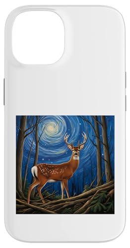 Skurrile Waldhirsche, Sternennachtzauber Hülle für iPhone 14 von NightWhirl Creations