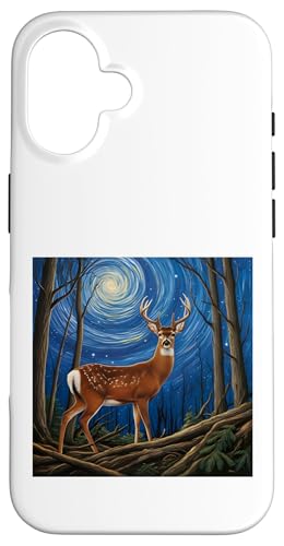 Skurrile Waldhirsche, Sternennachtzauber Hülle für iPhone 16 von NightWhirl Creations