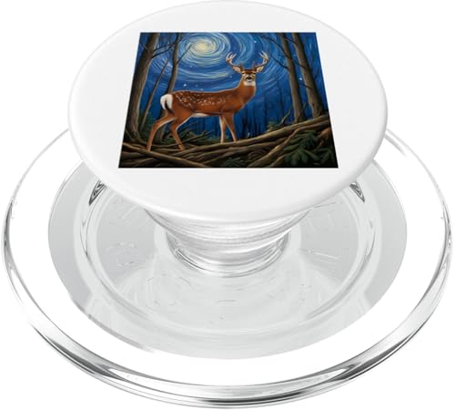 Skurrile Waldhirsche, Sternennachtzauber PopSockets PopGrip für MagSafe Skurrile Waldhirsche, Sternennachtzauber PopSockets PopGrip für MagSafe von NightWhirl Creations