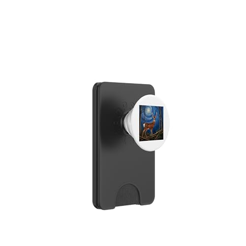 Skurrile Waldhirsche, Sternennachtzauber PopSockets PopWallet für MagSafe Skurrile Waldhirsche, Sternennachtzauber PopSockets PopWallet für MagSafe von NightWhirl Creations