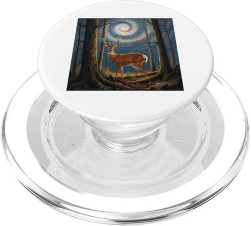 Sternenhirsch - Verzauberte Nacht, Wildlife Art PopSockets PopGrip für MagSafe von NightWhirl Creations
