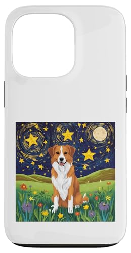 Sternennacht Hundewiese – künstlerische Haustier-Szene, niedlicher Welpe Hülle für iPhone 13 Pro von NightWhirl Creations
