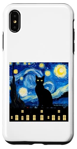 Sternennacht-Katzenzauber – Van Gogh-Stil, skurrile Kunst Hülle für iPhone XS Max Sternennacht-Katzenzauber – Van Gogh-Stil, skurrile Kunst Hülle für iPhone XS Max von NightWhirl Creations
