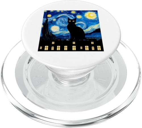 Sternennacht-Katzenzauber – Van Gogh-Stil, skurrile Kunst PopSockets PopGrip für MagSafe Sternennacht-Katzenzauber – Van Gogh-Stil, skurrile Kunst PopSockets PopGrip für MagSafe von NightWhirl Creations