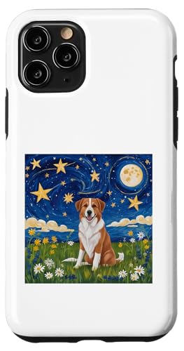 Sternennachthund, Wiesenlandschaft, himmlische Kunst Hülle für iPhone 11 Pro von NightWhirl Creations