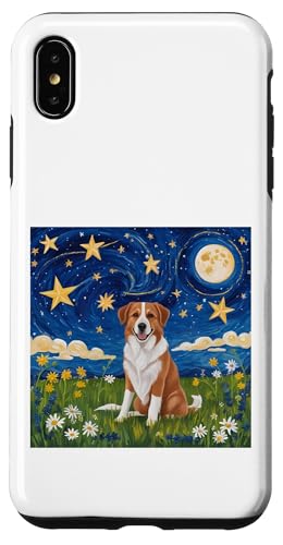 Sternennachthund, Wiesenlandschaft, himmlische Kunst Hülle für iPhone XS Max von NightWhirl Creations