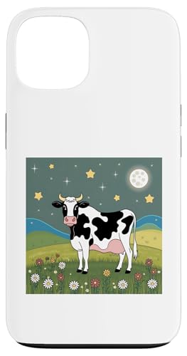Sternennachtkuh - skurrile Bauernhofszene Hülle für iPhone 13 von NightWhirl Creations
