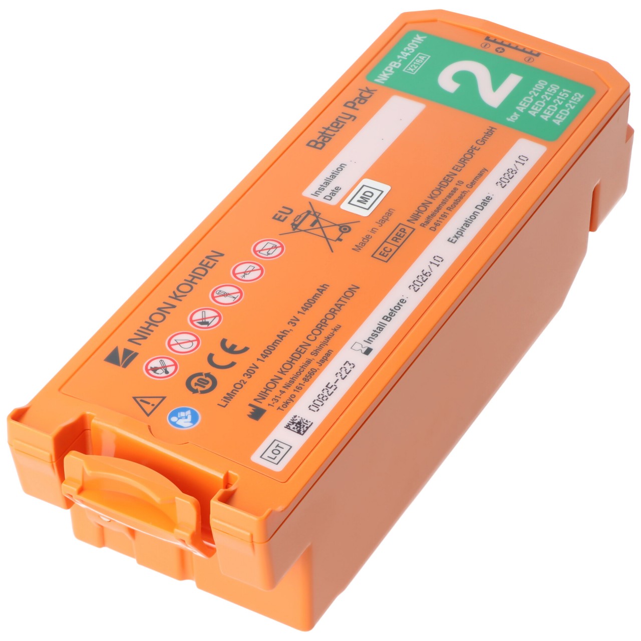 Original Lithiumbatterie Nihon Kohden Defibrillator Cardiolife AED2100 - NKPB-14301K Original Lithiumbatterie Nihon Kohden Defibrillator Cardiolife AED2100 - NKPB-14301K von Nihon Kohden