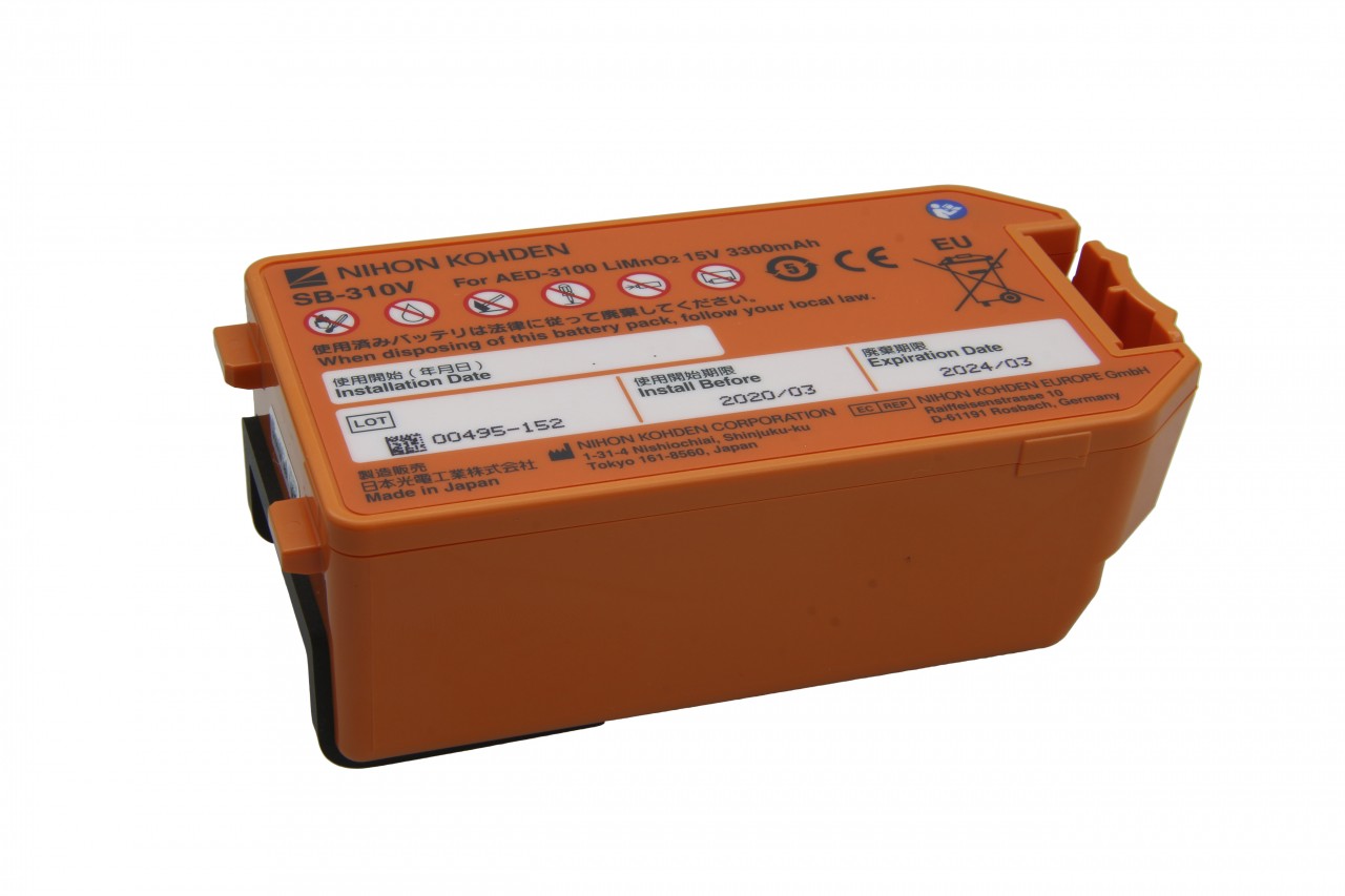 Original Nihon Kohden Lithiumbatterie Defibrillator Cardiolife AED3100 - SB310V Original Nihon Kohden Lithiumbatterie Defibrillator Cardiolife AED3100 - SB310V von Nihon Kohden